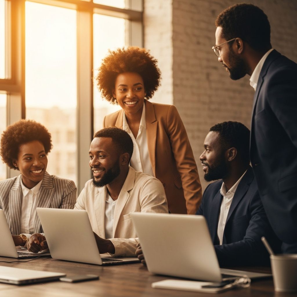 African entrepreneurs collaborating